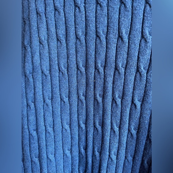 Massimo Dutti Cotton-wool Cobalt Blue Cable Knit Sweater - Picture 3 of 7